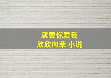 就要你爱我 欣欣向荣 小说